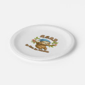 Zo traag mogelijk - Schattigee luiaard ASAP Classi Papieren Bordje (Gekanteld)