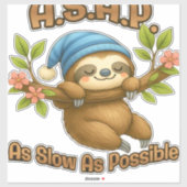 Zo traag mogelijk - Schattigee luiaard ASAP Classi Sticker (Vel)