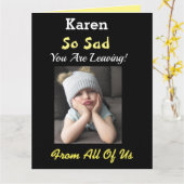 Zo triest! Groot pensioen van grappige groep meid Kaart (Gele Bloem)