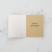 Zo trots op jou Gold Feather Card Kaart (Binnen)