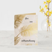 Zo trots op jou Gold Feather Card Kaart (Gele Bloem)