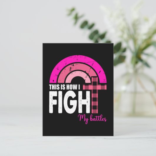 Zo vecht ik tegen mijn veldslagen met borstkanker. briefkaart (Staand voorkant)