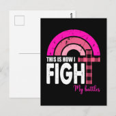 Zo vecht ik tegen mijn veldslagen met borstkanker. briefkaart (Voorkant / Achterkant)