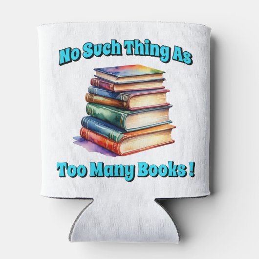 Zo veel als te veel boeken! blikjeskoeler (Achterkant)