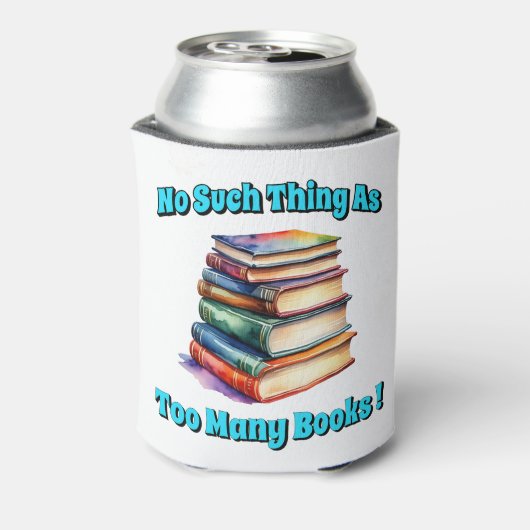Zo veel als te veel boeken! blikjeskoeler (Blikje Achterkant)