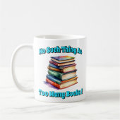 Zo veel als te veel boeken! koffiemok (Links)