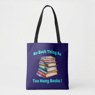 Zo veel als te veel boeken! tote bag