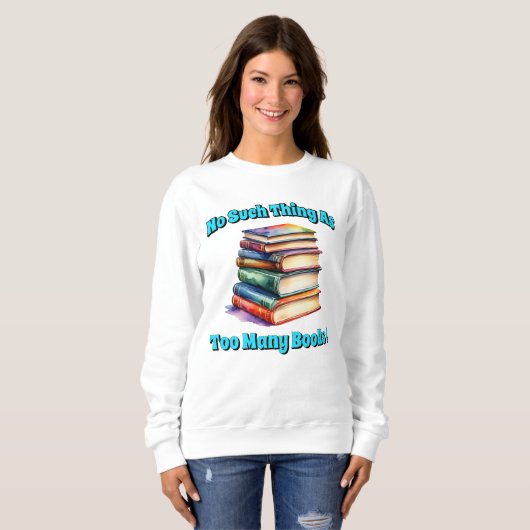 Zo veel als te veel boeken! trui (Voorkant volledig)