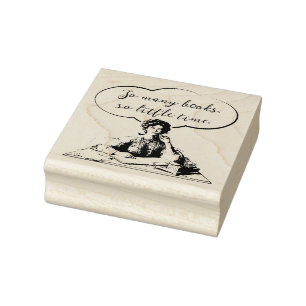 ZO VEEL BOEKEN ZO KLEINE TIJD RUBBERSTEMPEL