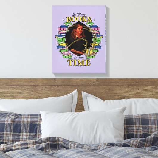 Zo veel boeken, zo weinig tijd canvas afdruk (Insitu (Slaapkamer))