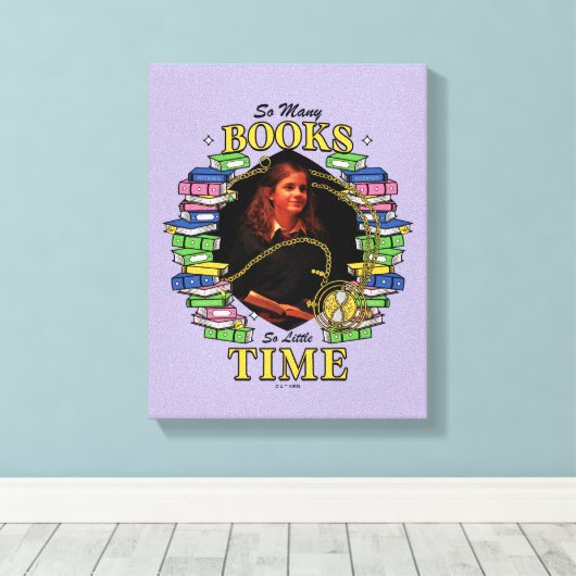 Zo veel boeken, zo weinig tijd canvas afdruk (Insitu (Houten vloer))