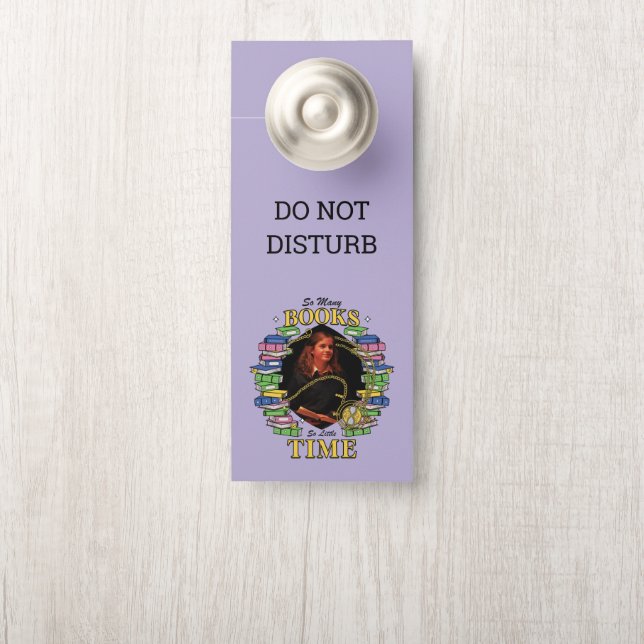 Zo veel boeken, zo weinig tijd deurhanger (Op knop)