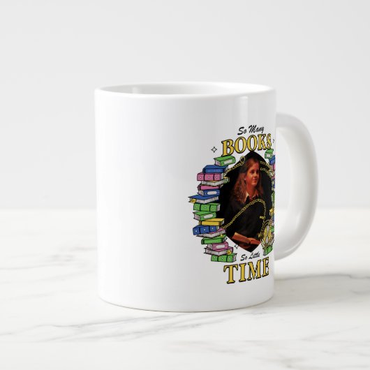 Zo veel boeken, zo weinig tijd grote koffiekop (Voorkant rechts)