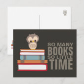 Zo veel boeken, zo weinig tijd om het boek te verk briefkaart (Voorkant / Achterkant)