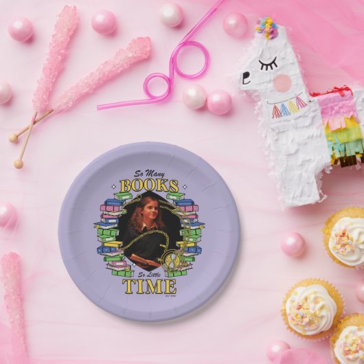 Zo veel boeken, zo weinig tijd papieren bordje (Feest)
