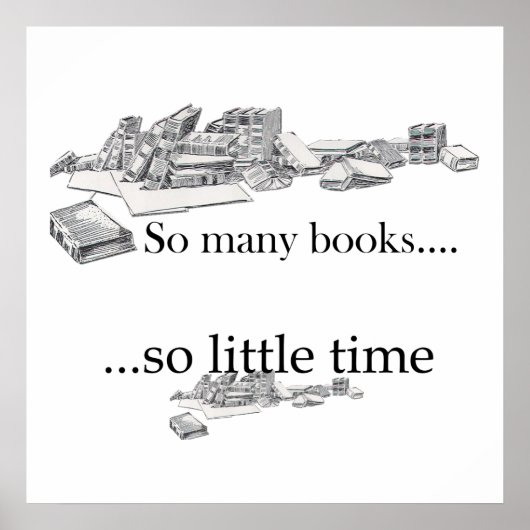 Zo veel boeken, zo weinig tijd Poster (Voorkant)
