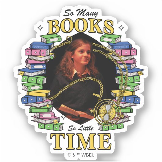 Zo veel boeken, zo weinig tijd sticker (Voorkant)