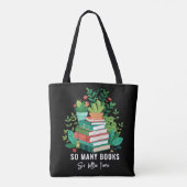 Zo veel boeken, zo weinig tijd tote bag (Achterkant)