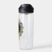 Zo veel boeken, zo weinig tijd waterfles (Achterkant)