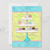 Zo veel cupcakes, Bridal Shower Uitnodiging (Voorkant)