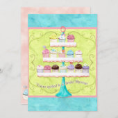 Zo veel cupcakes, Bridal Shower Uitnodiging (Voorkant / Achterkant)