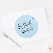 Zo veel dank Modern Script Typografie Lila C Ronde Sticker (Envelop)
