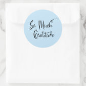 Zo veel dank Modern Script Typografie Lila C Ronde Sticker (Tas)