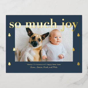 Zo veel Joy Editable Color Folie Holiday Briefkaar Feestdagen Briefkaart