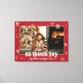 Zo veel Joy Funny kerstfamilie Foto Canvas Afdruk (Voorkant)