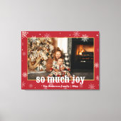 Zo veel Joy Funny kerstfamilie Foto Canvas Afdruk (Voorkant)