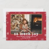 Zo veel Joy Funny kerstfamilie Foto Feestdagenkaart (Voorkant)
