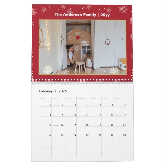 Zo veel Joy Funny kerstfamilie Foto Kalender (Feb 2026)