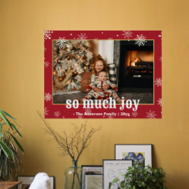 Zo veel Joy Funny kerstfamilie Foto Perfect Poster