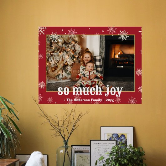 Zo veel Joy Funny kerstfamilie Foto Perfect Poster