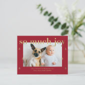 Zo veel Joy Modern Holiday Briefkaart (Staand voorkant)