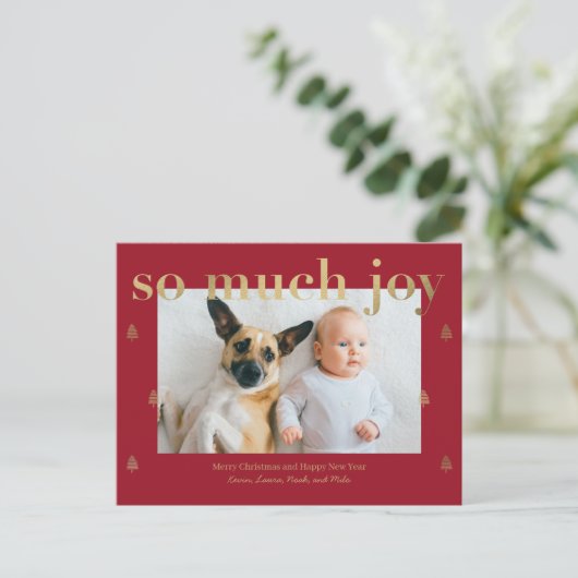 Zo veel Joy Modern Holiday Briefkaart (Staand voorkant)