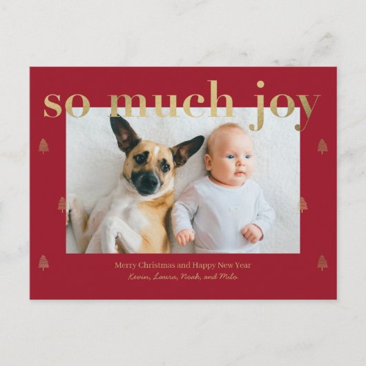 Zo veel Joy Modern Holiday Briefkaart (Voorkant)