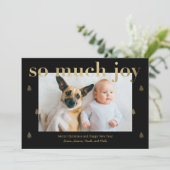 Zo veel Joy Modern Holiday-fotokaart Feestdagenkaart (Staand voorkant)