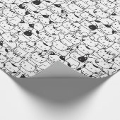 Zo veel kattenpatroonpapier cadeaupapier (Hoek)