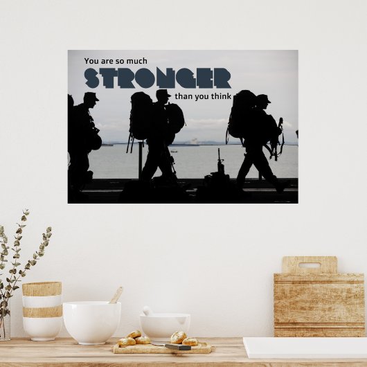 Zo veel krachtiger soldaat Soldaat Boot Camp Cadet Poster (Keuken)