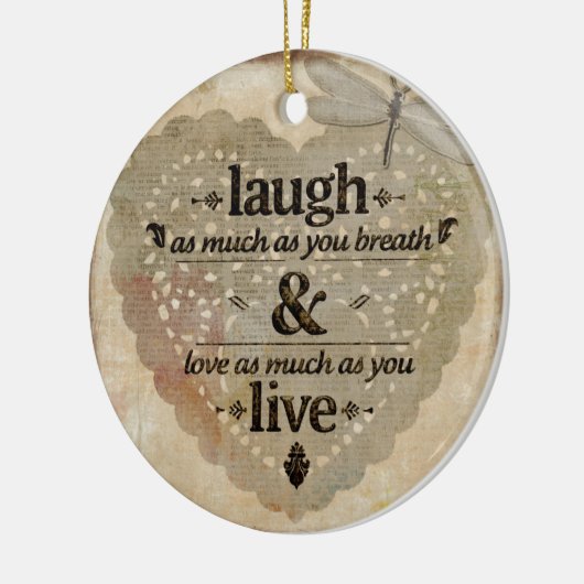 Zo veel lachen als je de Mindfulness Quote Gift Keramisch Ornament (Links)