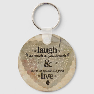 Zo veel lachen als je de Mindfulness Quote Gift Sleutelhanger