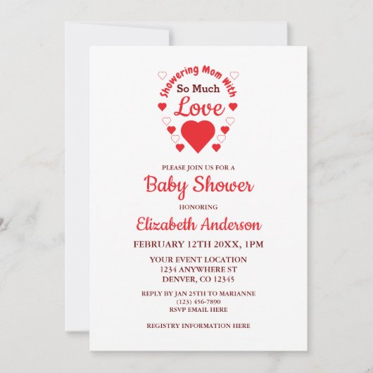 Zo veel liefdesBaby shower Kaart (Voorkant)