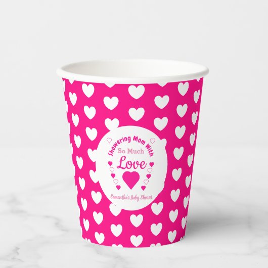 Zo veel liefdesBaby shower Papieren Bekers (Voorkant)