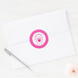Zo veel liefdesBaby shower Ronde Sticker