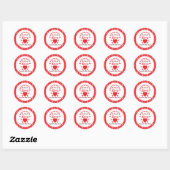 Zo veel liefdesBaby shower Ronde Sticker (Vel)