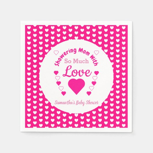 Zo veel liefdesBaby shower Servet (Voorkant)