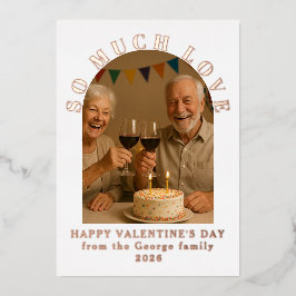 Zo Veel Liefdevolle Valentijnsdag Ouders Foto Folie Feestdagenkaart