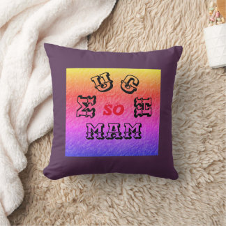 ZO VEEL MAM ZWARTE RODE PURPPEL KUSSEN