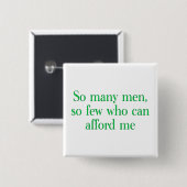 Zo Veel Man Vierkante Button 5,1 Cm (Voorkant /achterkant)